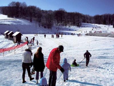 Skiing and sledding at Plitvice