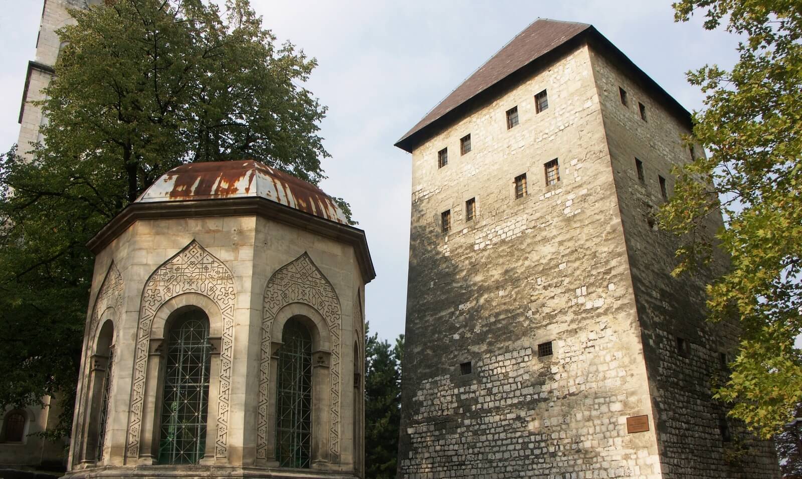 The Ottoman Turbe and the medieval Captain's Tower